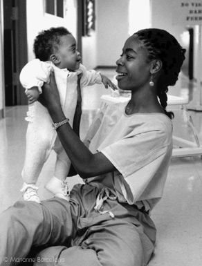 Crack-addicted Baby with Nurse, for People Weekly Magazine